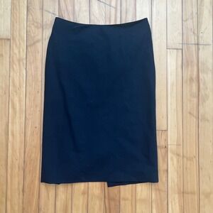 Jean Paul Gaultier Femme Vintage Black Wool Pencil Slit Skirt Size US 8